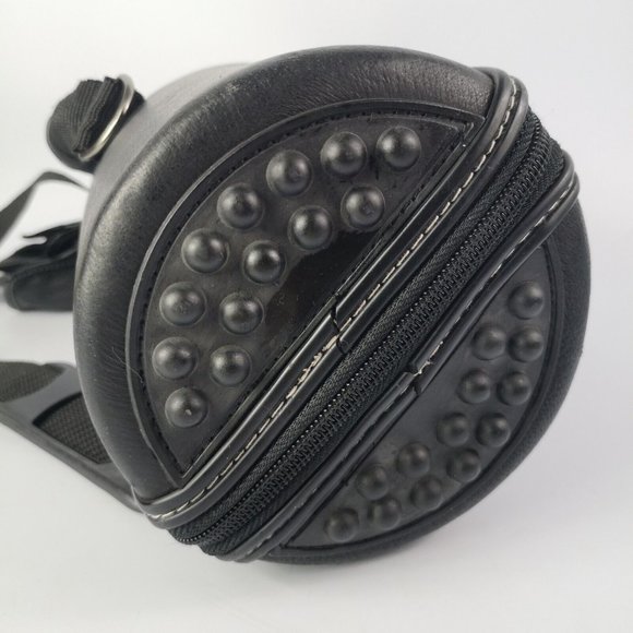 Caddy O Genuine Leather Wine Carrying Tote Case With Chiller / Zip Black Leather - Picture 8 of 10